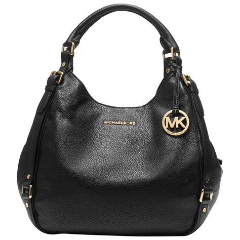 michael kors bedford leather large shoulder tote bag black|Michael Kors winston leather tote.